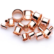 Load image into Gallery viewer, Rose Gold Tone Anodized Steel Double Flare Tunnel Plug Set 4mm to 16mm