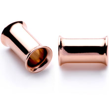 Load image into Gallery viewer, Rose Gold Tone Anodized Steel Double Flare Tunnel Plug Set 4mm to 16mm