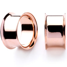 Load image into Gallery viewer, Rose Gold Tone Anodized Steel Double Flare Tunnel Plug Set 4mm to 16mm