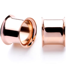 Load image into Gallery viewer, Rose Gold Tone Anodized Steel Double Flare Tunnel Plug Set 4mm to 16mm