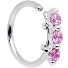 Load image into Gallery viewer, 20G 5/16 Pink CZ Gem Sequence Shine Seamless Circular Ring