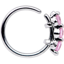 Load image into Gallery viewer, 20G 5/16 Pink CZ Gem Sequence Shine Seamless Circular Ring