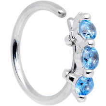 Load image into Gallery viewer, 20G 5/16 Blue CZ Gem Sequence Shine Seamless Circular Ring