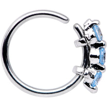 Load image into Gallery viewer, 20G 5/16 Blue CZ Gem Sequence Shine Seamless Circular Ring