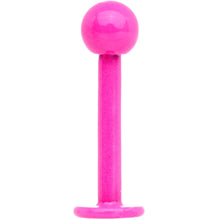 Load image into Gallery viewer, 16G 5/16 Pink Acrylic Over Steel Labret Monroe Tragus