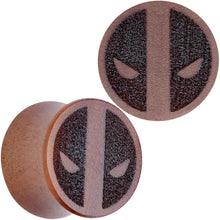 Load image into Gallery viewer, Licensed Marvel Deadpool Sawo Wood Saddle Plug Set