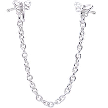 Load image into Gallery viewer, 20G 1/4 Daring Dragonfly Chain Dangle Double Nose Bone