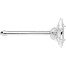 Load image into Gallery viewer, 20G 1/4 Clear CZ Gem Ellipse Nose Bone