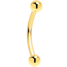 Load image into Gallery viewer, 16G 3/8 Solid 14k Yellow Gold Curved Barbell