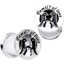 Load image into Gallery viewer, Family of Love Penguin Double Flare Tunnel Plug Set 6mm to 14mm
