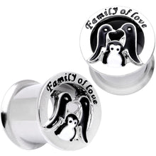 Load image into Gallery viewer, Family of Love Penguin Double Flare Tunnel Plug Set 6mm to 14mm