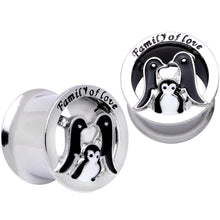 Load image into Gallery viewer, Family of Love Penguin Double Flare Tunnel Plug Set 6mm to 14mm