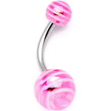 Load image into Gallery viewer, Pastel Stripes Party Pack Belly Ring Set of 4