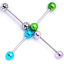Load image into Gallery viewer, Pastel Zig Zag Party Barbell Tongue Ring Set of 4