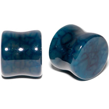 Load image into Gallery viewer, 9/16 Solid Blue Stone Saddle Plug Set