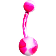 Load image into Gallery viewer, Pink White Cool Camouflage Belly Ring