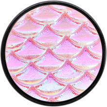 Load image into Gallery viewer, Black PVD Pink Mermaid Scale Barbell Tongue Ring