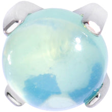 Load image into Gallery viewer, 16G 1/4 Green Jade Internally Threaded Labret Monroe Tragus