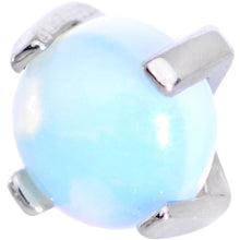 Load image into Gallery viewer, 16G 1/4 White Opalite Internally Threaded Labret Monroe Tragus