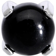 Load image into Gallery viewer, 16G 5/16 Black Agate Internally Threaded Labret Monroe Tragus