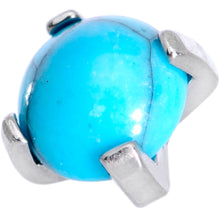 Load image into Gallery viewer, 14G Natural Turquoise Externally Threaded Dermal Anchor Top