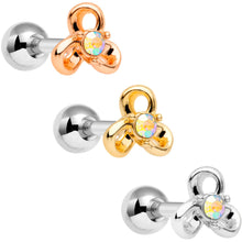 Load image into Gallery viewer, 16G 1/4 Aurora Gem Flower Cartilage Tragus Earring Set of 3