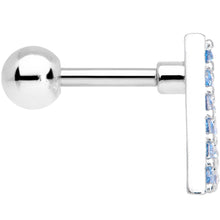 Load image into Gallery viewer, 16G 1/4 Aqua Gem Triangle Cartilage Tragus