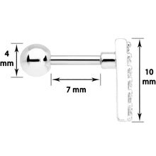 Load image into Gallery viewer, 16G 1/4 Clear Gem Triangle Cartilage Tragus