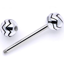 Load image into Gallery viewer, Late Night Party Zig Zag Barbell Tongue Ring Set of 4