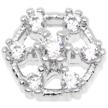 Load image into Gallery viewer, 14G Clear Gem Externally Threaded Dermal Anchor Top