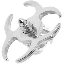 Load image into Gallery viewer, 14G Clear Gem Biohazard Dermal Anchor Top