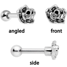 Load image into Gallery viewer, 16G 1/4 Pink Gem Rose Flower Cartilage Tragus Earring Set of 3