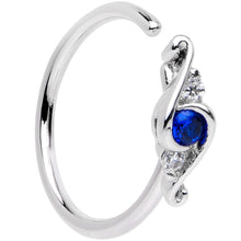 Load image into Gallery viewer, 20G 5/16 Blue Clear Gem Oceans Eye Seamless Circular Ring