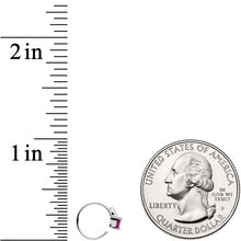 Load image into Gallery viewer, 20G 5/16 Pink Gem Triangle Wave Seamless Circular Ring