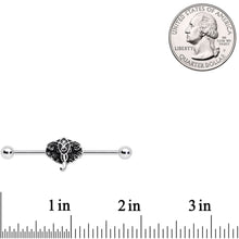 Load image into Gallery viewer, 14G Elephant Inspired Abstract Industrial Barbell 38mm