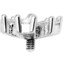 Load image into Gallery viewer, 14G Clear CZ Gem Beautiful Bloom Dermal Anchor Top