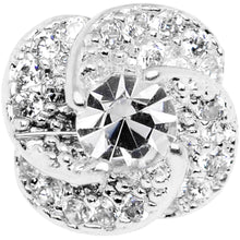 Load image into Gallery viewer, 14G Clear CZ Gem Roses Romance Dermal Anchor Top