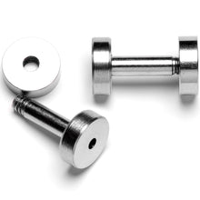 Load image into Gallery viewer, 2G Steel Double Flare Screw Fit Tunnel Plug Set