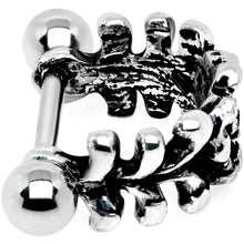 Load image into Gallery viewer, 16G 3/8 Clear Gem Floral Wreath Cuff Cartilage Earring