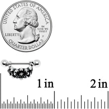 Load image into Gallery viewer, 16G 3/8 Clear Gem Floral Wreath Cuff Cartilage Earring
