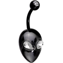 Load image into Gallery viewer, Clear Gem Midnight Black Alien Invasion Belly Ring