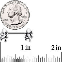 Load image into Gallery viewer, 14G 9/16 Nautical Treasures Octopus Barbell Nipple Ring Set