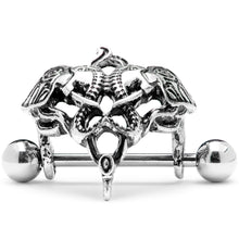 Load image into Gallery viewer, 14G 9/16 Dueling Elephants Nipple Shield Set