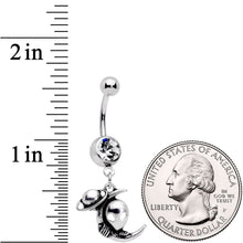 Load image into Gallery viewer, Clear Gem UFO Aliens Are Watching Dangle Belly Ring