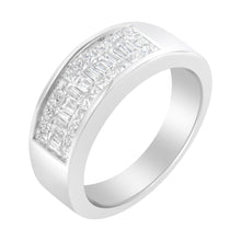 Load image into Gallery viewer, 14K White Gold Princess and Baguette-cut Diamond Ring (1.0 Cttw, H-I Color, VS2-SI1 Clarity) - Size 6