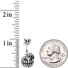 Load image into Gallery viewer, Scary Spider Jack O Lantern Double Mount Belly Ring
