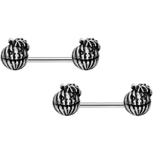 Load image into Gallery viewer, 14G 9/16 Jack O Lanterns Barbell Nipple Ring Set