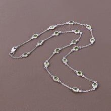 Load image into Gallery viewer, 6.30 Carat Genuine Peridot .925 Sterling Silver Necklace