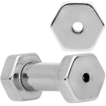 Load image into Gallery viewer, 8G Geometric Hexagon Screw Fit Tunnel Plug Set