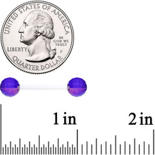 Load image into Gallery viewer, Flexible Acrylic Valentine Disco Ball Barbell Tongue Ring Set of 3